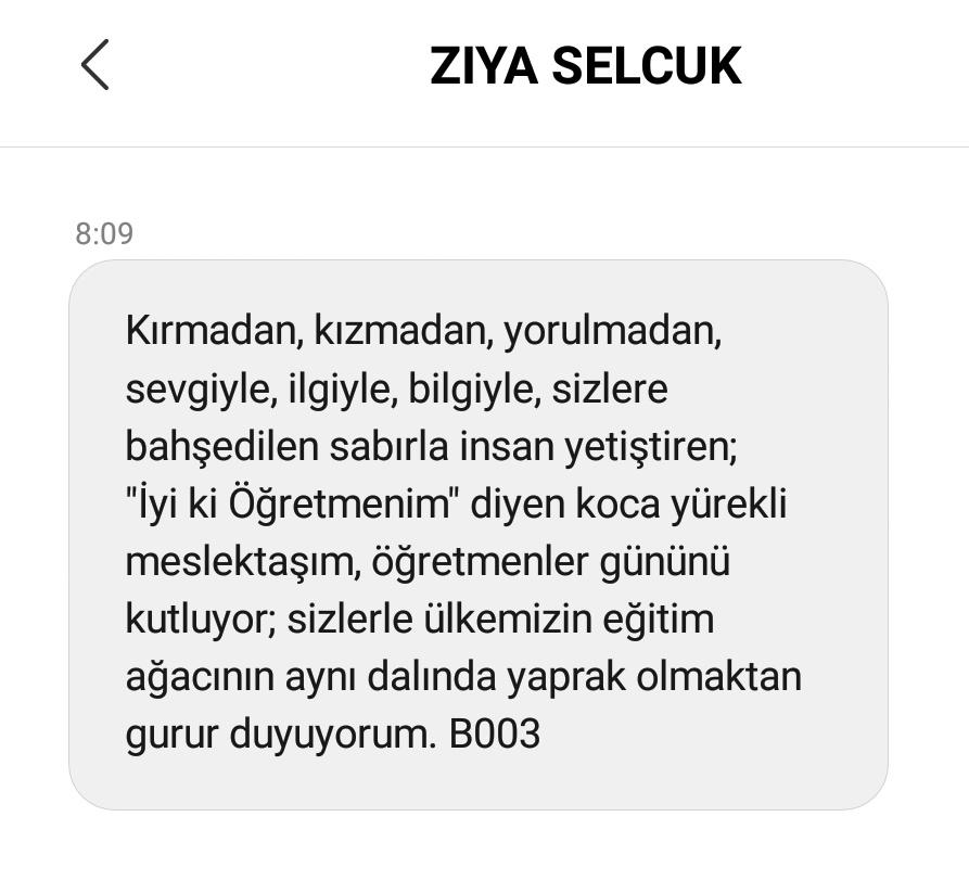 Ziya Hocadan Öğretmenlere Büyük Jest